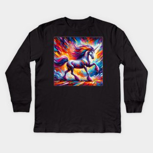 Unicorn Study - Fantasy AI Kids Long Sleeve T-Shirt